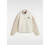 Vans - Colorblock Half Zip Sweatshirt, Woman, Beige, Size: M