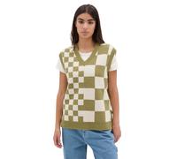 Vans Courtyard Checker Sweater Vest Green Olive size XXL | Knitted Sweaters Outlet | Women | Green
