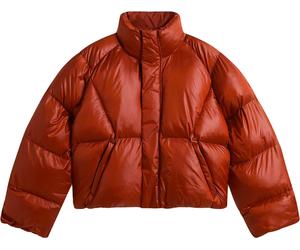 Vans - Cropped puffer jacket - Puffer Poppy Ember for Women in Nylon - Size S - Red Red S