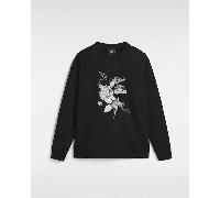Vans - Damask Crew Sweatshirt, Woman, Black, Size: XS