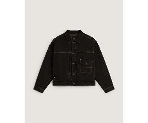Vans - Denim Trucker Jacket Black/Vintage Cocoa, Man, Brown, Size: XL