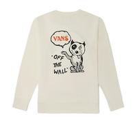 Vans Funny Pattern Pullover Round Neck Sports Couple Style Creamy White VN0A5H76FS8 L