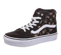 Vans Girls Filmore Hi Platform Sneaker, Garden Floral Black/White, 1 UK (32 EU)