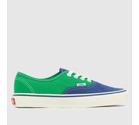 Vans Green Multi Authentic Boys Youth Trainers UK 4 (EU 36½)