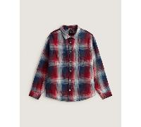 Vans - Indigo Plaid Long Sleeve Shirt, Man, Red, Size: L