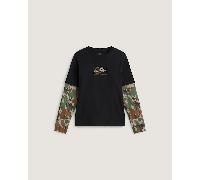 Vans - Kids Camo Twofer Shirt, Black, Size: L