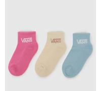 Vans Kids Classic Crew Socks 3 Pack in Pink & Blue, Size: 13-2.5 UK 13-2.5