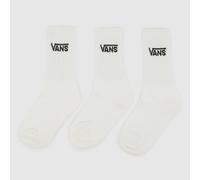 Vans Kids Classic Crew Socks 3 Pack in White & Black, Size: 10-12.5 UK 10-12.5