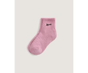 Vans - Kids Classic Script Half Crew Socks (1 pair), Pink, Size: XXS (10-12.5 )