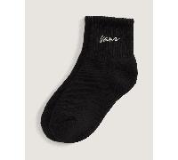 Vans - Kids Classic Script Half Crew Socks (6 Pairs), Black, Size: XXS