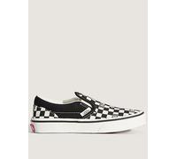 Vans Kids Classic Slip-On Canvas Shoes -White/Black, Black, Size 10 Younger Black