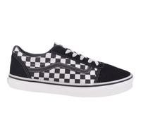 (1 UK, Black/White) Vans Kids Juniors Ward Checkered Low Top Casual Trainers Shoes - Black/White