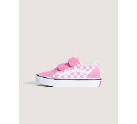 Vans - Kids Old Skool V Checkerboard Shoes (4-8 Years), Pink, Size: 13
