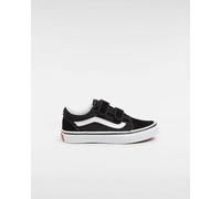 VANS Kids Old Skool V Hook & Loop Trainers - Black / True White