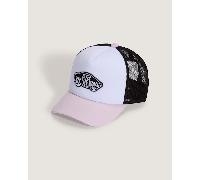 Vans - Kids Patch Curved Bill Trucker Hat, White, Size: One size