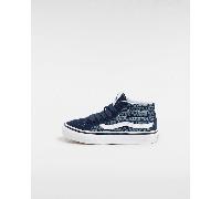 Vans - Kids Sk8-Mid Shoes (4-8 Years), Blue, Size: 10.5