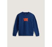 Vans - Kids Stretch Logo Crew Sweatshirt (8-14 Years), Blue, Size: M