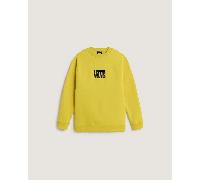 Vans - Kids Stretch Logo Crew Sweatshirt (8-14 Years), Yellow, Size: XL