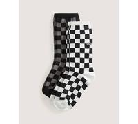 Vans - Kids Ticker Crew Socks (2 pairs), Black, Size: XXS (10-12.5 )