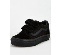 Vans Kids Unisex Old Skool Trainers, Black, Size 2 Older Black
