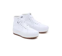 Vans Ladies Filmore White Canvas Hi Tapered Platform Trainers White