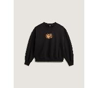 Vans - Leopard Oval Crew Sweatshirt, Woman, Black, Size: S