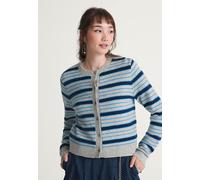 Vans - LX Dolly Stripe Cement Heather/Brightazure - Cardigan - blue - L - 31% Viscose, 22% Polyester, 21% Polyacrylic, 20% Nylon, 6% Wool L