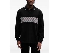 Vans Medford checkerboard long-sleeve polo - Black M-XXL