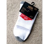 VANS Mens 42.5-47 UK 8.5-12 White / Red Cushioned Short Ankle SOCKS