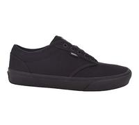 Vans Mens Size 10, Atwood Sneaker Triple Black Canvas Lace Up Shoes, Low Top Men's Trainers, Lightweight Old Skool Sneakers Skate Shoes (10 UK)
