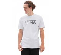 Vans Men's Checkered T-Shirt, White-Black, L