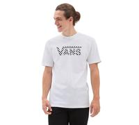 Vans Men's Checkered T-Shirt, White-Black, XXL