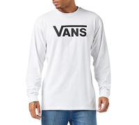 Vans Men's Classic LS T-Shirt, White-Black, M