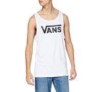 Vans Men's Classic Tank Sleeveless Kniited Tank Top, White (White/Black), Small