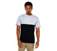Vans Mens Colorblock Crew Neck Cotton T-Shirt Tee Top Black/Grey S UK
