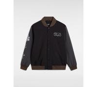 Vans Mens Crazy Eddy Baseball Jacket - Black Nylon - Size X-Small