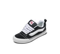 Vans Mens Knu Skool Shoe, Black/True White, 7.5 Women/6 Men