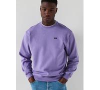 Vans Mens Left Chest Logo Oversized Crew Sweatshirt - Purple, Purple, Size L, Men Purple