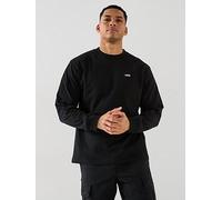 Vans Mens Left Chest Logo Oversized Long Sleeve T-shirt - Black, Black, Size L, Men Black