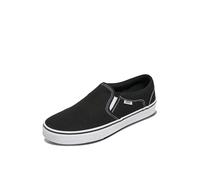Vans Men's Mn Asher Sneaker, Black Canvas Black White 187, 8.5 UK