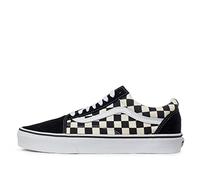 Vans Men's Old Skool Checkerboard Sneaker, Black, 10 UK