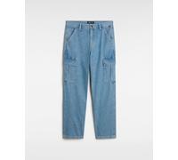 Vans Mens Service Cargo Loose Denim Pant - Blue Cotton - Size 32 (Waist)