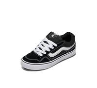 Men's Vans Mens Caldrone Low Rise Canvas Lace Up Trainers - Black/White - Black/Multi - Size: 11