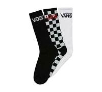 Vans Men's Socks CLASSIC CREW (6.5-9, 3PK) BLACK-CHECKERBOARD, One Size