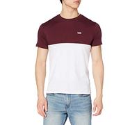 Vans Men's T-Shirt Colorblock TEE White-Port Royale, XL