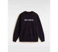 Vans Mens Tell A Friend Fit Loose Crew - Black Cotton - Size 2XL