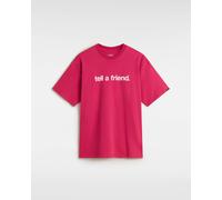 Vans Mens Tell A Friend Loose T-Shirt - Red Cotton - Size Medium