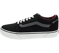 Vans Men's Ward Vansguard Sneaker, Suede Black Red Plaid, 8 UK