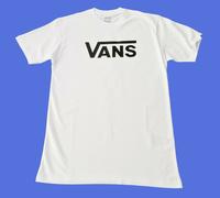 Vans Mens White Core Flying V Classic Fit T-Shirt Size UK XL 44 - 45" chest
