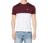 VANS | Mens White Red Burgundy Colourblock Classic Short Sleeve T Shirt | XS